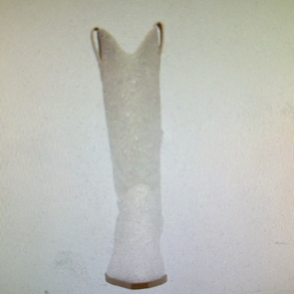 Betsey Johnson DALAS Ivory Pearl Cowboy Boots NWB - Picture 8 of 11